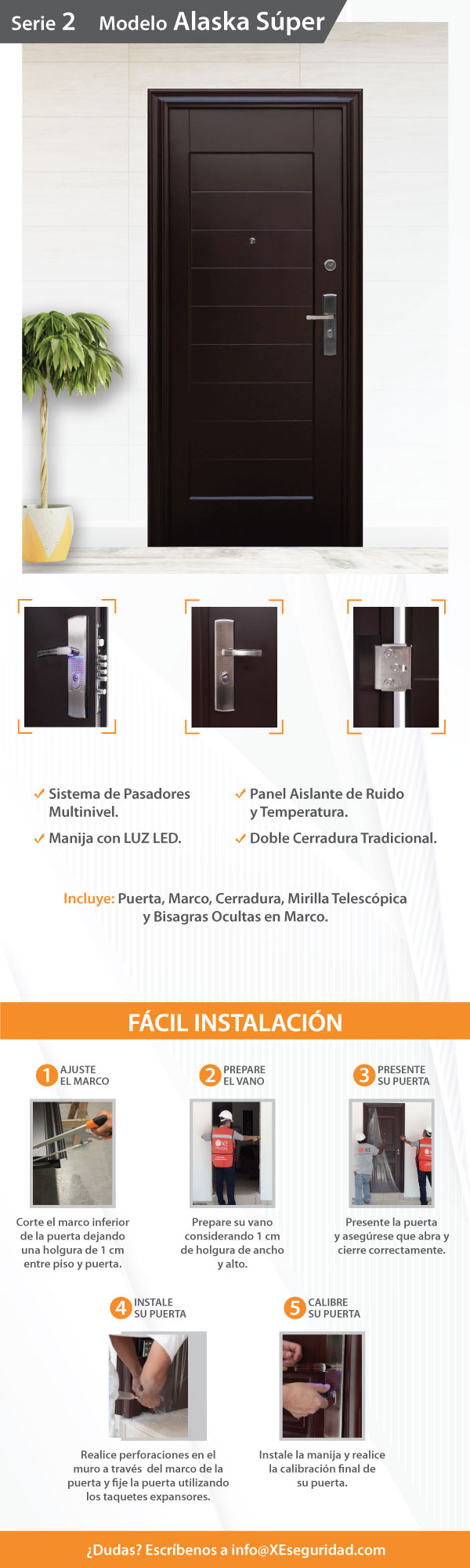 Puerta de Seguridad Izquierda Alaska XE Seguridad